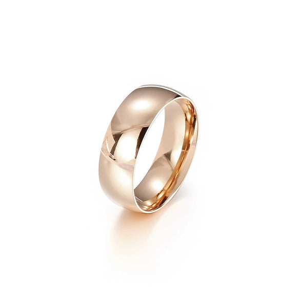 Wholesale Couple Jewelry Titanium Steel Geometric Ring Electroplated