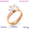 Wholesale Couple Jewelry Titanium Steel Geometric Ring Electroplated