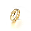 Wholesale Couple Jewelry Titanium Steel Geometric Ring Electroplated