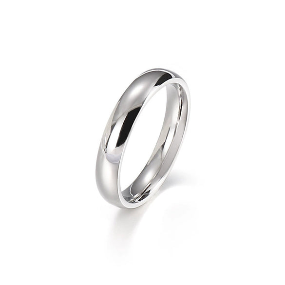 Wholesale Couple Jewelry Titanium Steel Geometric Ring Electroplated