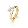 Wholesale Couple Jewelry Titanium Steel Geometric Ring Electroplated