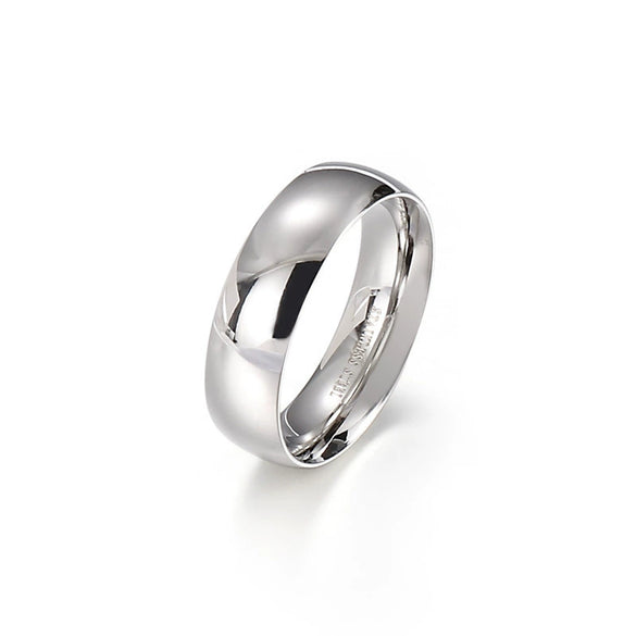 Wholesale Couple Jewelry Titanium Steel Geometric Ring Electroplated