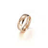 Wholesale Couple Jewelry Titanium Steel Geometric Ring Electroplated