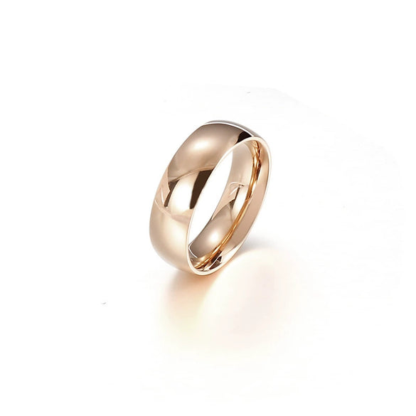 Wholesale Couple Jewelry Titanium Steel Geometric Ring Electroplated