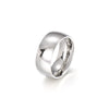 Wholesale Couple Jewelry Titanium Steel Geometric Ring Electroplated