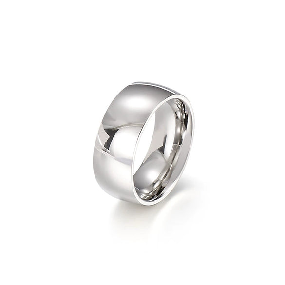Wholesale Couple Jewelry Titanium Steel Geometric Ring Electroplated