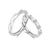 Wholesale Couple Love Ring 925 Silver Rhombus Geometric Design