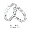 Wholesale Couple Love Ring 925 Silver Rhombus Geometric Design