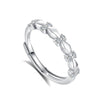 Wholesale Couple Love Ring 925 Silver Rhombus Geometric Design