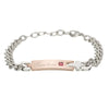 Wholesale Couple Love Unisex Geometric Titanium Steel Bracelet With Letters Numbers Text And Precious Stones