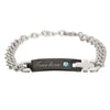 Wholesale Couple Love Unisex Geometric Titanium Steel Bracelet With Letters Numbers Text And Precious Stones