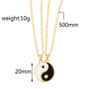 Wholesale Couple Necklace With Taiji Stitching Bagua Yin And Yang Pendant Alloy Electroplated