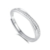 Wholesale Couple Open Mobius Ring 925 Sterling Silver Geometric Style
