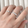 Wholesale Couple Open Ring 925 Silver High Sense Geometric Single Diamond