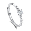 Wholesale Couple Open Ring 925 Silver High Sense Geometric Single Diamond