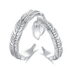 Wholesale Couple Pair Ring 925 Silver Angel Feather Style With Diamond Design