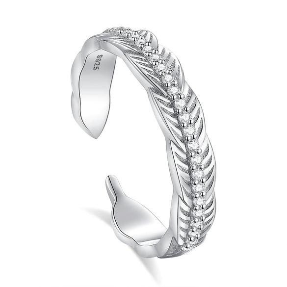 Wholesale Couple Pair Ring 925 Silver Angel Feather Style With Diamond Design