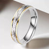 Wholesale Couple Pair Stainless Steel Ring And Bracelet In Popular Geometric Style With Electroplating