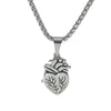 Wholesale Couple Pendant Necklace Alloy Heart Geometric Electroplating Square Pearl Chain