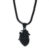 Wholesale Couple Pendant Necklace Alloy Heart Geometric Electroplating Square Pearl Chain