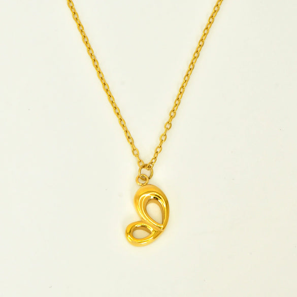 Wholesale Couple Pendant Titanium Steel Electroplated Gold With Heart Butterfly And Letter Number Text Patterns For Women