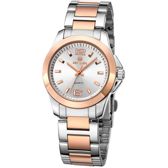 Wholesale Couple Quartz Watches Alloy Case Coated Glass Mirror Belt And Metal Strap Hollow Band Round Dial Leisure Style