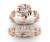 Wholesale Couple Ring Copper Gold Plated Flower Design