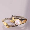Wholesale Couple Ring Copper Gold Plated Flower Design