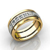 Wholesale Couple Ring Copper Zircon Geometric Style Unisex