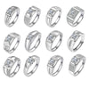 Wholesale Couple Ring Imitation Moissanite Copper Geometric Electroplating