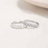 Wholesale Couple Ring S925 Silver Diamond Geometric Style