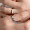 Wholesale Couple Ring S925 Silver Rhombus Bowshaped Electroplated Jewelry