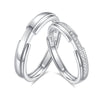 Wholesale Couple Ring S925 Sterling Silver Allmatch Style Electroplating Opening Ring