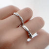Wholesale Couple Ring S925 Sterling Silver Allmatch Style Electroplating Opening Ring