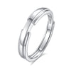 Wholesale Couple Ring S925 Sterling Silver Allmatch Style Electroplating Opening Ring