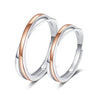 Wholesale Couple Ring S925 Sterling Silver Geometric Double Birthday Knot Electroplated Design