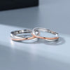 Wholesale Couple Ring S925 Sterling Silver Geometric Double Birthday Knot Electroplated Design