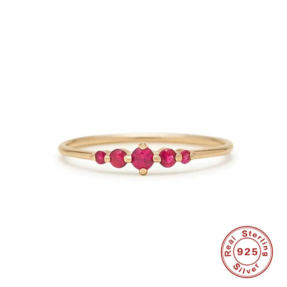 Wholesale Couple Ring S925 Sterling Silver Geometric Double Diamond Real Gold Plated