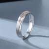 Wholesale Couple Ring S925 Sterling Silver Geometric Electroplated