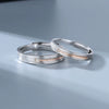 Wholesale Couple Ring S925 Sterling Silver Geometric Electroplated