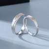 Wholesale Couple Ring S925 Sterling Silver Geometric Electroplated