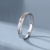 Wholesale Couple Ring S925 Sterling Silver Geometric Electroplated