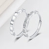 Wholesale Couple Ring S925 Sterling Silver Geometric Open Mouth Design Electroplated