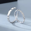 Wholesale Couple Ring S925 Sterling Silver Geometric Open Mouth Design Electroplated