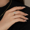 Wholesale Couple Ring S925 Sterling Silver Microinlaid Geometric Sun Moon Jewelry Light Luxury Style