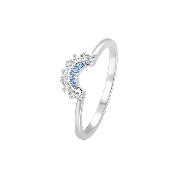 Wholesale Couple Ring S925 Sterling Silver Microinlaid Geometric Sun Moon Jewelry Light Luxury Style