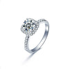 Wholesale Couple Ring S925 Sterling Silver Moissanite Geometric Light Luxury Jewelry