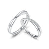 Wholesale Couple Ring S925 Sterling Silver Simple Geometric Wave Design Seiko Crafted