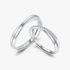 Wholesale Couple Ring S925 Sterling Silver Simple Geometric Wave Design Seiko Crafted
