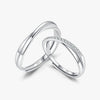 Wholesale Couple Ring S925 Sterling Silver Simple Geometric Wave Design Seiko Crafted